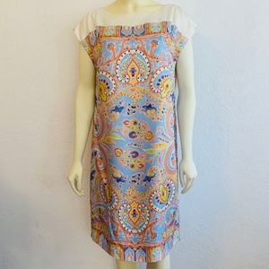 J. McLAUGHLIN Size M Silk Fully Lined Shift Dress